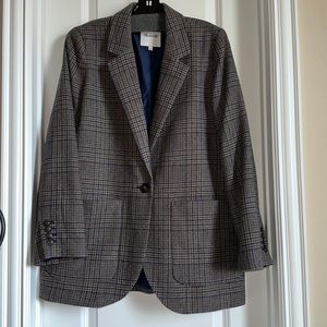 Madewell Larson Blazer in Hawsell Plaid - Large